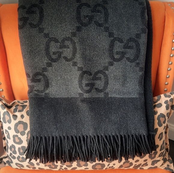 Gucci Bedding Gucci Luxury Monogram Wool Throw Blanket Poshmark
